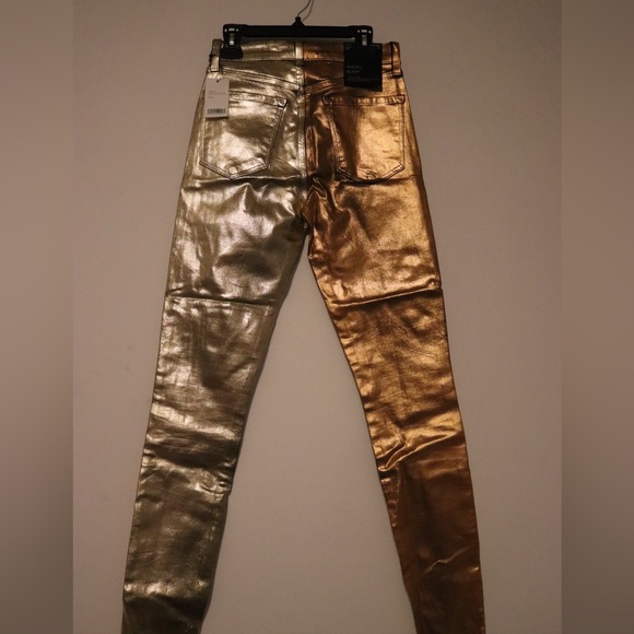 J Brand X Halpern | Gold Foil Jeans Size 25 - Picture 8 of 14